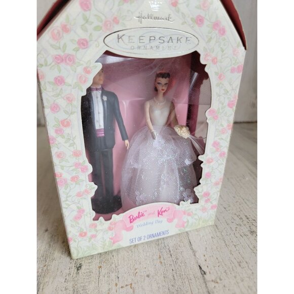 Hallmark Barbie Ken wedding day ornament Xmas vintage - Picture 2 of 8